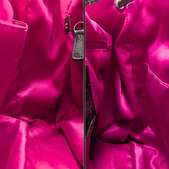 Coach Poppy Daisy Floral Graffiti Nylon Patent Leather Backpack F16582 - Picture 10 of 12